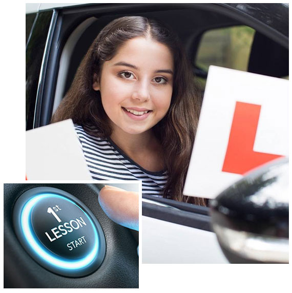 Student with L plate